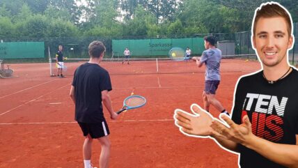 Tennis-Offensivspielübung für Gruppen „Escape the Cross-Court“ #065