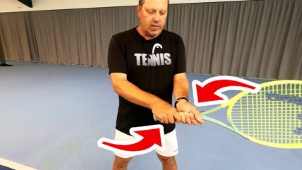 Tennis 2-Hand-Rückhandgriff