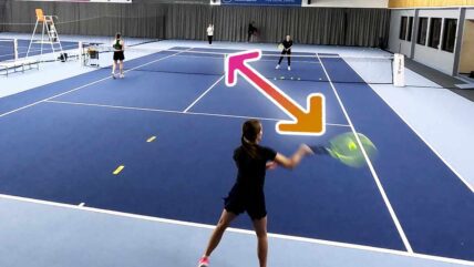 Tennis Doubles Tactics Training: Cross-Court Duel (Front / Back)